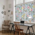 thumbnail image 5 of Blue Spring Floral Kitchen Curtains 45 Inch Length, Elegant Farmhouse Flowers Birds Watercolor Tiers Curtains for Bathroom Bedroom Cafe, Light Filtering Window Treatment Drapes 2 Panels 42"Wx45"L, 5 of 8