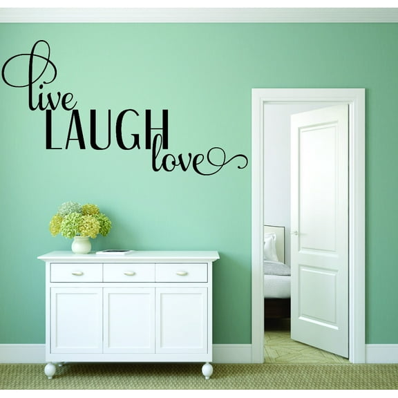 Custom Wall Decal Sticker : Live Laugh Love Life Quote 16x24"