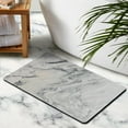 thumbnail image 2 of Marble Bath Mat - Soft & Luxurious 20x32 inch Bathroom Rug Runner, Modern Design, Long & Non-Slip, Machine-Washable Floor Rug for Shower & Tub, 2 of 5