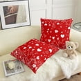 thumbnail image 4 of Valentines Pillow Covers 18x18 Set of 2 Red Love Heart Throw Pillow Covers Valentine Outdoor Farmhouse Decorative Cushion Covers Holiday Wedding for Home Sofa Bed, 4 of 6