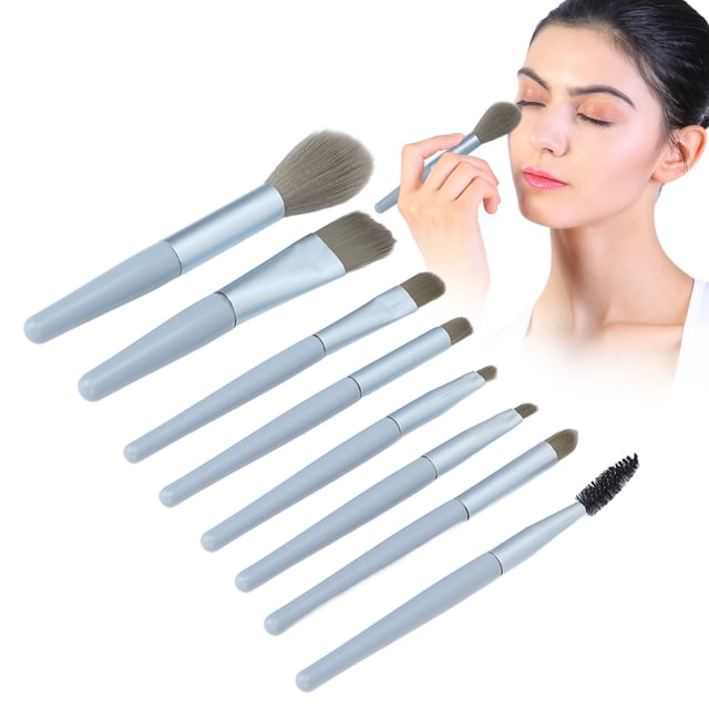 Brocha Para Polvos Sueltos, Brocha Para Pestañas, Brocha Correctora, Kit De Brochas De Maquillaje Cosmético, 8 Piezas, Brocha Para Colorete, Sombras De Ojos, Brochas Para