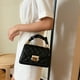 thumbnail image 4 of Bolso bandolera de piel acolchada para mujer | Bolso pequeño con correa de cadena | Clutch con estampado de cuadros para fiestas de noche y bodas, 4 of 6