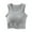Gray, variant on Womens U Back Sports Shaping Bras Padded High Neck Crop Workout Cotton Tank Tops