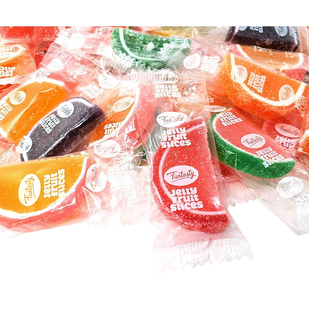 Funtasty Jelly Candy Fruit Slices, Individually Wrapped, Assorted