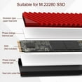 thumbnail image 5 of Visland Heat Sink - Passive Cooling Good Heat Dissipation Aluminum Alloy M.2-3 High Effective Radiator Cooler for M.2 2280 SSD, 5 of 7
