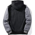 thumbnail image 2 of SPEEDRUN Hoodie Men Zip Up Sherpa Lined Hoodie Mens Gray Zip Up Fuzzy Jacket Winter Coats Black&Gray M, 2 of 7