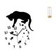 thumbnail image 1 of Reloj de pared con diseño de gato, soporte para pajitas, dispensador de pajitas de acrílico, organizador de pajitas para beber, hecho de acrílico, ade, 1 of 8