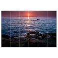 thumbnail image 1 of Sunset Picture Ceramic Tile Mural Kitchen Backsplash Bathroom Shower, 405968-L64, 1 of 3