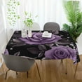 thumbnail image 3 of Yayeee Tablecloths 60" x 90" Rectangle Wrinkle Resistant Party Table Cover, Black Roses, 3 of 8