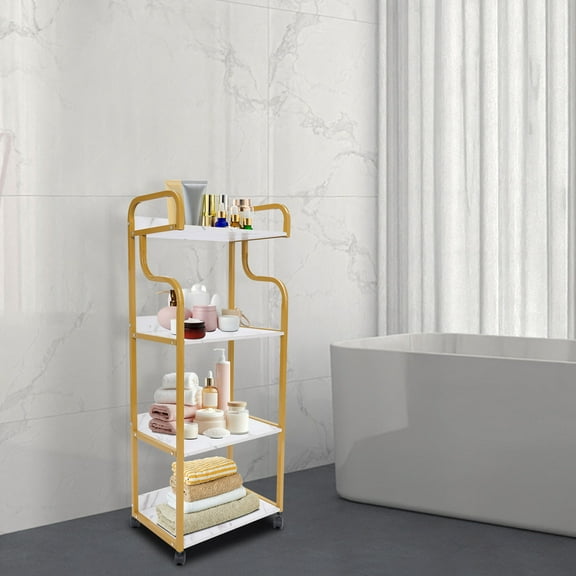 4 Tiers Beauty Salon Trolley Cart, Rolling Barber Cart, Salon Rolling Trolley