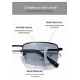 thumbnail image 5 of 2pc Progressive Photochromic Reading Glasses for Men Blue Light Blocking Multifocus Lens Computer Readers Near Far Vision Magnification 1.0x,Gold, 5 of 9