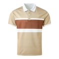 thumbnail image 3 of YDLCAFD Men's Short Sleeve Shirt Summer Casual Patchwork Holiday Shirts Tops, 3 of 7