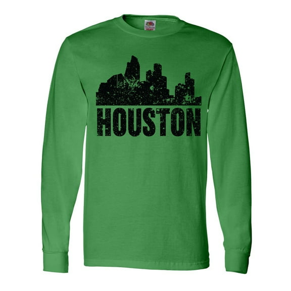 Inktastic Houston Skyline Grunge Long Sleeve T-Shirt