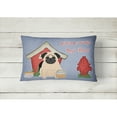thumbnail image 2 of Carolines Treasures BB2762PW1216 Dog House Collection Pug Fawn Canvas Fabric Decorative Pillow  12H x16W multicolor, 2 of 3