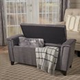 thumbnail image 3 of Banc de Rangement en Tissu Gris Armé, 3 of 7