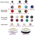 thumbnail image 3 of 602 Pieces Lava Beads Stone Sets With 8mm Chakra Beads And Spacers Beads, 3 of 5