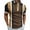 Brown/Striped/#8, variant on WTXUE Polos Short Sleeve, Zip Mock Neck Golf Shirts for Men Male Summer StripePrint T Shirt Turn Down Collar T Shirt Striped | Workwear for Men Brown/Striped L