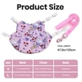 thumbnail image 3 of Shadoumai Adorable Rabbit Harness and Leash Set with Cute Prints, Soft Bunny Vest Harness for Outdoor Walking, Waterproof Rabbit Clothes for Puppy Kitten Ferret Small Animals, 3 of 6