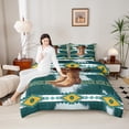 thumbnail image 4 of Castle Fairy Aztec Queen Comforter Set,Western Vintage Boots Bedding Comforter Set, 4 of 8