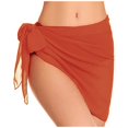 thumbnail image 2 of Nochalofo Scarf for Women Short Sarongs Beach Wrap Sheer Bikini Wraps Chiffon Cover for Swimwear Orangeone Size, 2 of 5