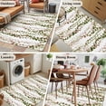 thumbnail image 5 of Area Rug for Living Room, Green Pink Weeping Eucalyptus Non-Slip Indoor Large Carpet for Bedroom/Dining Room, Spring Summer Farmhouse Leaves Washable Rectangle Floor Runner Rugs - 4 x 6 Ft, 5 of 8
