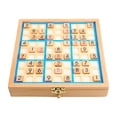 thumbnail image 1 of arctrm Wooden Sudoku Board Game Desktop Game Train Logical Thinking Ability Lightweight blue, 1 of 10