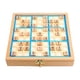 thumbnail image 1 of Tablero de juego de sudoku de madera, juego de escritorio, rompecabezas educativo, pensamiento numérico azul, 1 of 9