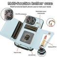 thumbnail image 4 of For Iphone 15 Pro Max Crossbody Ring Wallet Leather Back Cover Phone Case(Blue),iPhone 16 Plus, 4 of 7
