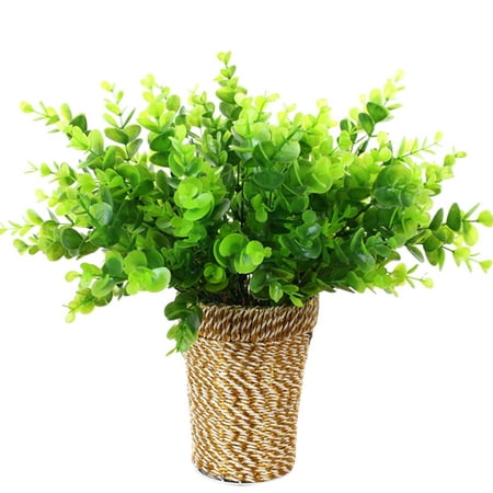 Holiday Clearance Artificial Fake Plastic Eucalyptus Grass Leaves Plant For Home Office