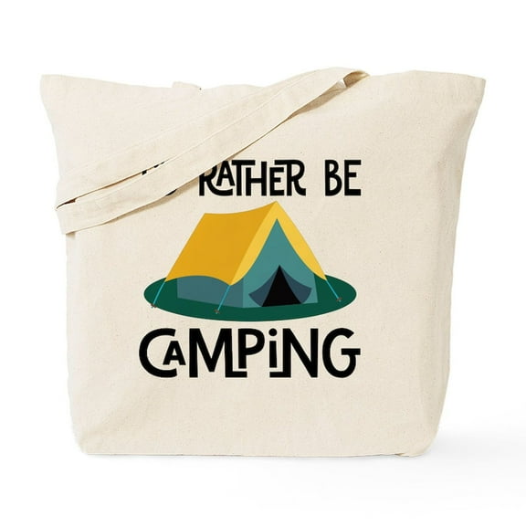 CafePress - Rather Be Camping - Unisex Canvas Tote Bag, Beige, 1-Piece