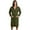 Army Green, variant on Mens Waffle Hooded Robe Spa Bathrobe Shower Robes Long Sleeve Solid Color Fashion Sleepwear Belted Robes with Pockets