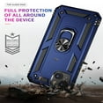 thumbnail image 5 of SaniMore Tri-layer Case for iPhone 14 6.1" 2022, 360° Rotating Holder/Kickstand Rugged PC Back + TPU Bumper Magnetic Car Mount Anti-fingerprint Anti-fall Heavy Duty Protective Case, Blue, 5 of 8