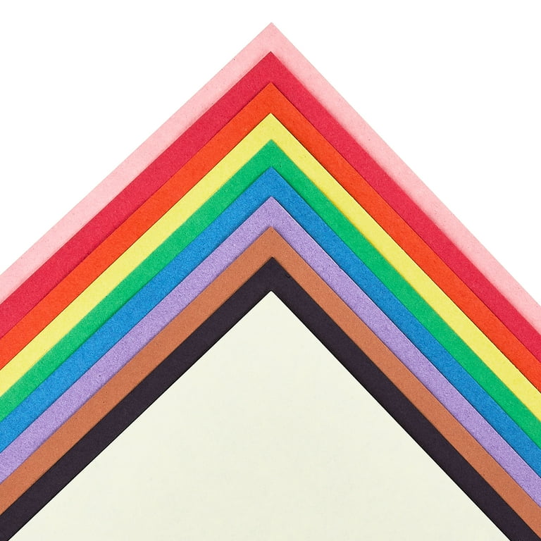 Pen+Gear Heavyweight Construction Paper, Assorted Colors, 9" x 12", 50 Sheets