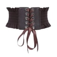 thumbnail image 1 of fastboy Ceinture Charme pour Femmes Grand sous-Poitrine Cosplay Taille Haute Nœud Extensible Brun Foncé Type A 1ensemble, 1 of 4