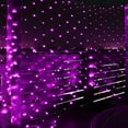 thumbnail image 3 of Morttic Christmas Lights, LED Christmas Net Lights Outdoor, Waterproof Christmas Net Lights, 200 LED 9.8 FT x 6.6 FT 8 Modes Plug in, Decor for Bushes Garden Party Xmas Tree (Purple), 3 of 7