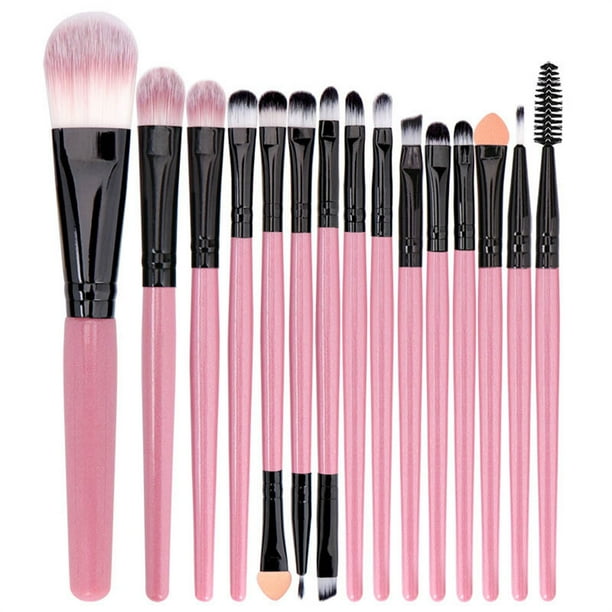 Pinceles de maquillaje, kit de maquillaje, 15 piezas, juego de brochas de maquillaje, herramientas, kit de artículos de tocador, juego de brochas de maquillaje de lana, brocha de maquillaje