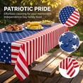 thumbnail image 4 of Tumao 2 Pack Patriotic Tablecloths 4th of July Decorations, Disposable Plastic Tablecloths 54"x108", American Flag Patriotic Theme Kit for Independence & Celebrations Decorations, 4 of 8