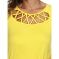 thumbnail image 5 of White Mark Women's Crisscross Neck Short Sleeve Top, 5 of 5
