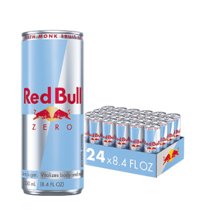 Red Bull Zero With Monk Fruit extratc Energy Drink, 80mg Caffeine, Taurine & B Vitamins, Cans, 24 pk.8.4 fl. oz