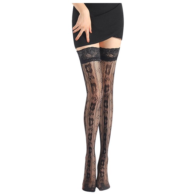 Penkiiy Bas Résille pour Femmes Collants en Nylon Dentelle en Maille Résille Pantalons Aguichant Bas Résille Ajourés Collants Noirs