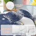 thumbnail image 2 of Winter Snowflakes Bright Bedding Duvet Cover Set Queen Size 4 Pieces Yellow Christmas Star Xmas Navy Blue Bedding Set with Zipper Closure,1 Comforter Cover 90x92 Inches 1 Flat Sheet & 2 Pillow Cases, 2 of 7