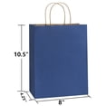 thumbnail image 2 of Bolsas de regalo BagDream de papel azul marino, 8 x 4,25 x 10,5, 100 unidades, 2 of 6
