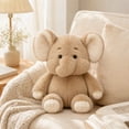 thumbnail image 1 of Peluche de animal sentado | Muñeco decorativo adorable para niños | Compañero tierno para dormitorio, guardería o sala de estar | Adorable peluche de elefante para regalar, 1 of 5