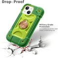 thumbnail image 3 of Compatible with iPhone 14 Case/iPhone 13 Case 6.1 Inch with Built-in 360°Rotating Ring Stand, Military Grade Drop Protection Full Body Rugged Heavy Duty Protective Durable Cover. (Avocado), 3 of 5
