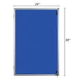 thumbnail image 2 of XIWODE Enclosed Bulletin Board with Aluminium Frame, Blue Fabric Notice Boards Cabinet, 36 x 24 Inch (8 x A4), 10 Colorful Push Pins Included for Display and Presentation, 2 of 6
