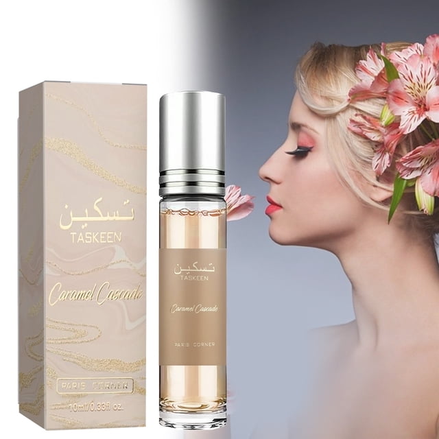 Feromonas Colonia Caramelo, Romance para mujeres, Eau Parfum para mujeres, Eau Parfum de aroma largo para mujeres, Eau Parfum roll-on de feromonas, 0,34 oz. 10ml