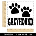 thumbnail image 2 of Greyhound Dog Paw Prints Fun Text Self-Inking Rubber Stamp Ink Stamper - Black Ink - Large 1-1/2 Inch, 2 of 7