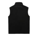 thumbnail image 3 of Bcfgryg Mens Outdoor Vest Vest Polar FleeceThick Warm Climbing Wear Solid Color Coat Vest Men's Jacket Black L, 3 of 3