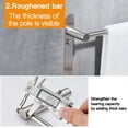 thumbnail image 4 of WKSCLPAI Wall-mounted Bathroom Organizer 304 Stainless Steel Triple Bathroom Towel Rack Bathroom Towel Bar Triple Brushed with Hook Bath Towel Rack Towel Racks for Bathroom, 4 of 8