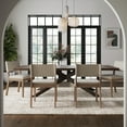 thumbnail image 2 of Nathan James Linus Modern Upholstered Dining Chair, Solid Rubberwood Legs in a Wire-Brushed Light Brown Finish, 2 of 8
